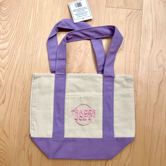 Spring 2026 TRADER JOE'S Pastel Mini Totes - SET OF 4 NWT - Picture 4 of 5